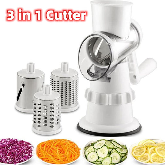 3-in-1 Manual Vegetable Slicer & Grater - Limitless Trends